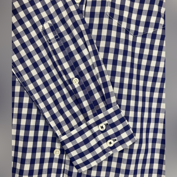 NEW UNTUCKit Belleza Blue Gingham Button Down Cottage Preppy Shirt Sz 4 $79 1032 - Picture 3 of 9